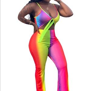 Neon rainbow jumpsuit